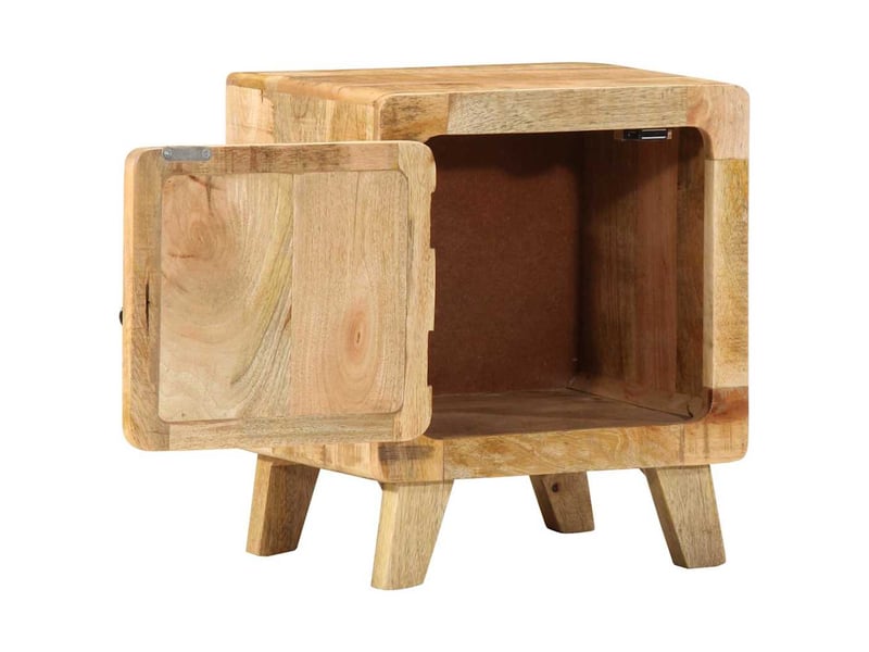  Lot de 2 table de chevet - cabinet de chevet - table de nuit 40x32x46 cm bois massif de manguier brut  - Conforama D