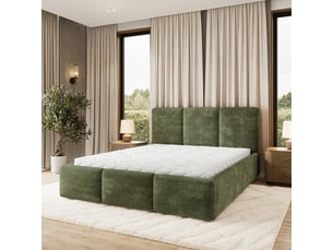Lit coffre 160x200 cm <strong>MASSENO</strong> <strong></strong> coloris vert