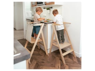 Tour d'apprentissage pliable « step'n'fold », gris, avec support supplémentaire