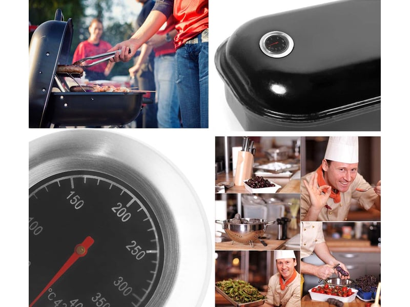  Thermomètre de barbecue en acier inoxydable – ø 7,5 cm, 10-400°c  - Conforama E