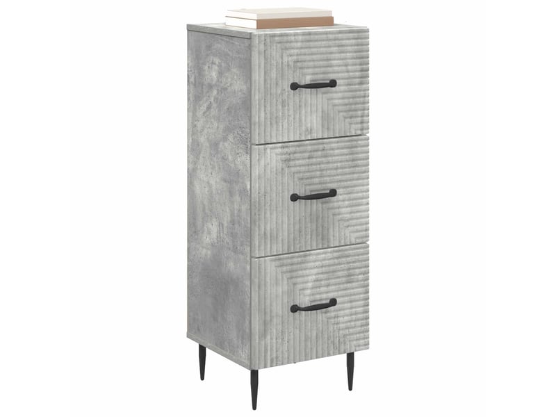 Armoire de rangement bureau, armoire à tiroirs gris béton 33 x 34,5 x 89,5 cm - Conforama C