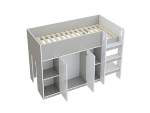 Lit mezzanine 90x200 cm SOGEU   coloris bicolore