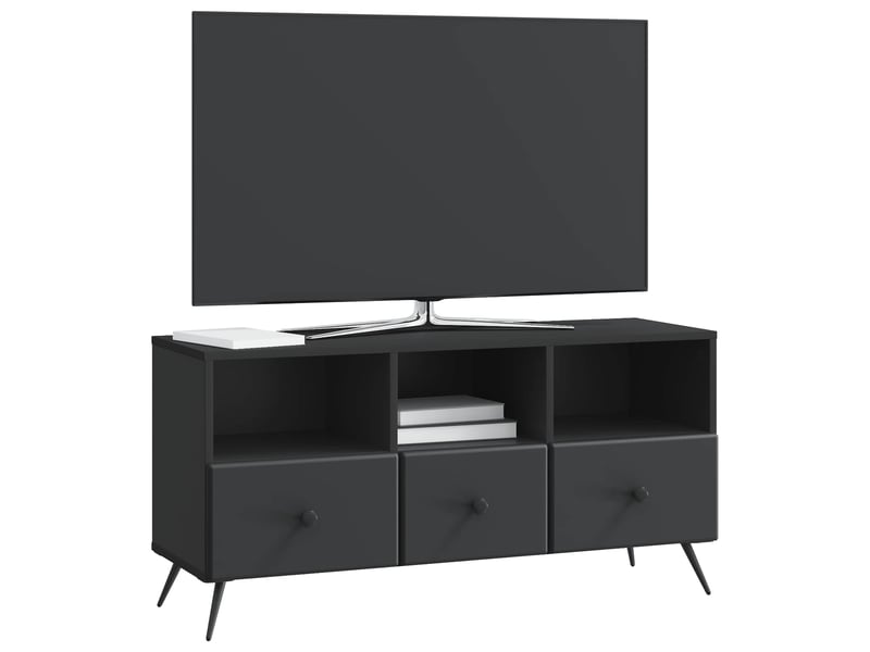  Meuble tv - banc tv - meuble de rangement avec tiroir noir 102 x 34,5 x 50 cm bois d'ingénierie  - Conforama C