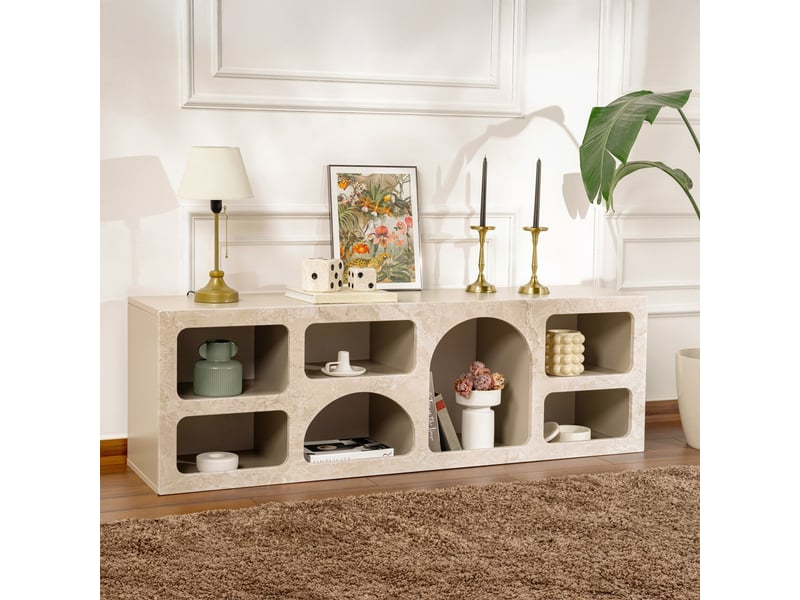  Meuble tv 7 niches beige  - Conforama B