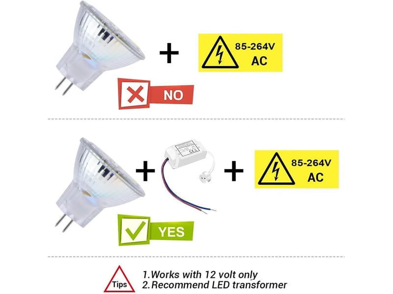 10 ampoules mr11 gu4 4w 6000k 12v 500lm  - Conforama C