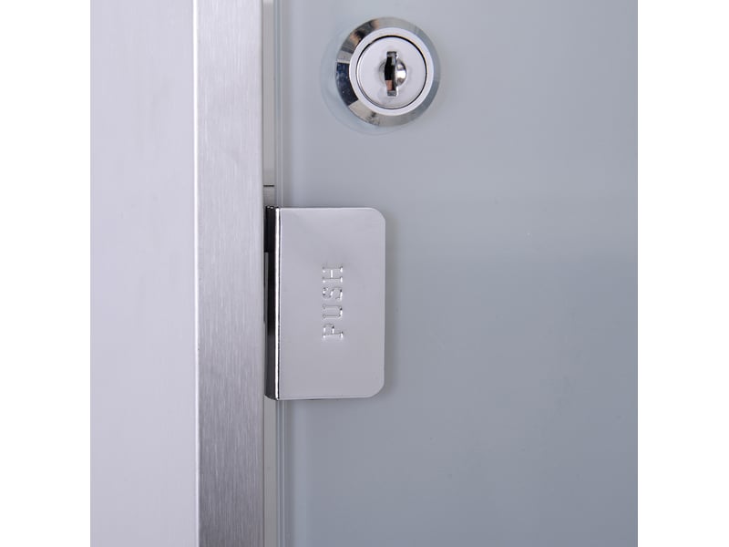  Armoire de médecine en acier inoxydable avec serrure 30x18x50 cm pour un rangement sûr  - Conforama E