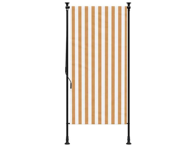  Store enrouleur, store roulant d'extérieur orange et blanc 100x270cm tissu acier cf47434  - Conforama C
