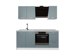 Vicco cuisine, bleu-grisblanc, 180cm sans pt