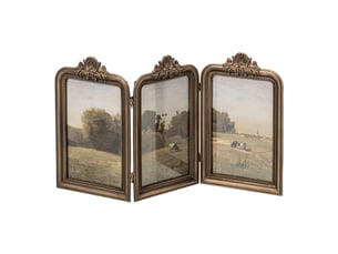 Cadre triptyque déco paysages 38cm multicolore