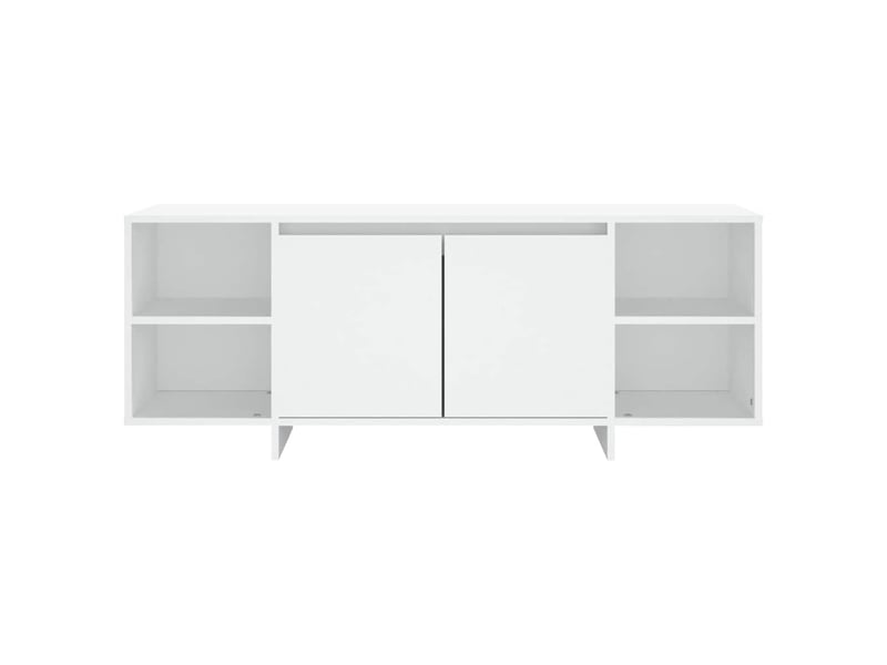  Meuble tv - banc tv - meuble de rangement blanc 130x35x50 cm bois d'ingénierie  - Conforama E