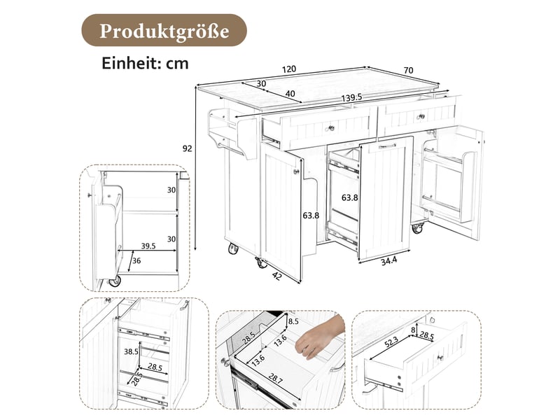  Desserte 2 portes 3 tiroirs coloris noir mdf desserte noir - Conforama C