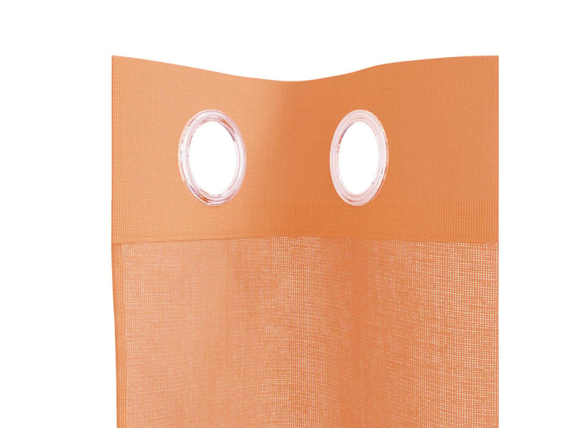  Lot de 2 rideaux en voile, voilages avec œillets terre cuite cf44423  - Conforama E