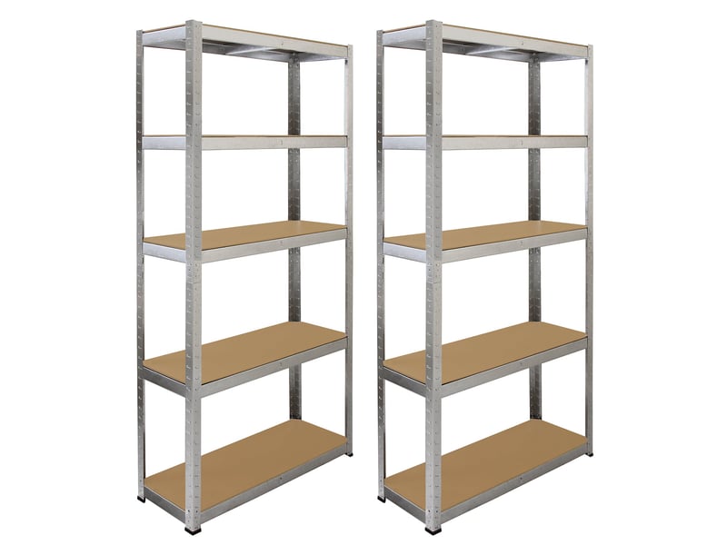  Monster racking - 2 rayonnages galwix en acier sans boulons gris 90cm x 30cm x 180cm 10710 - Conforama A