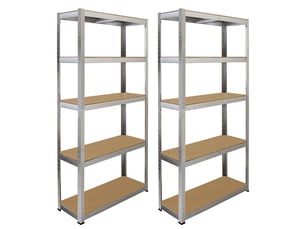 Monster racking - 2 rayonnages galwix en acier sans boulons gris 90cm x 30cm x 180cm