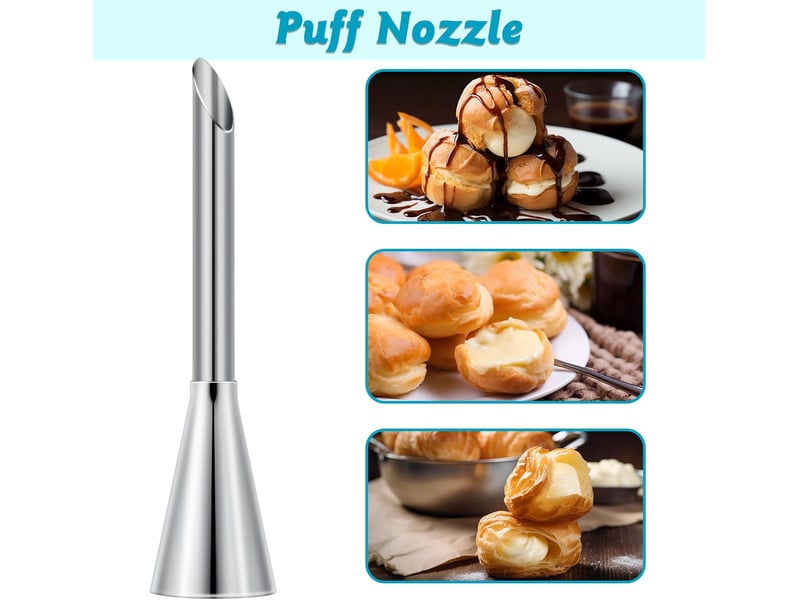  Poche a douille patisserie 34 pcs, 24 douilles en acier inoxydable, 2 poches à douille réutilisables en silicone, pour gâteaux, cupcakes, cookies, p  - Conforama D