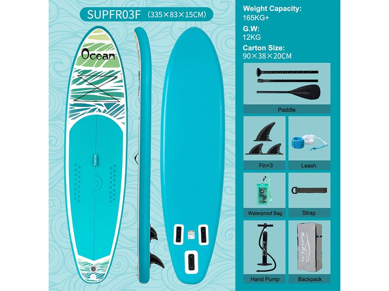  Planche de SUP Funwater SUPFR03F - 335x82x15cm 180kg  - Conforama D