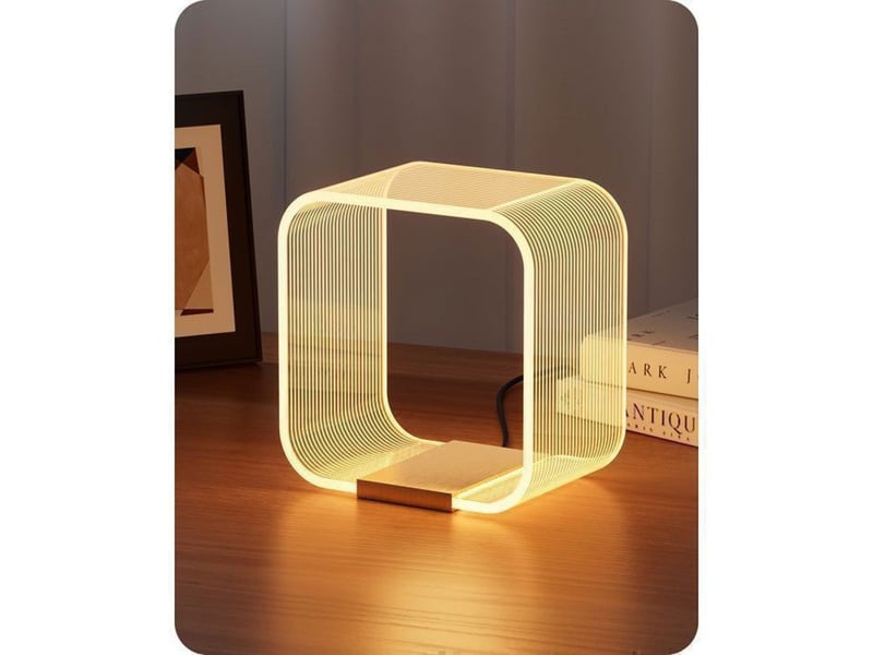  Lampe led de chevet edishine 4w 3000k, acrylique et aluminium 370618_AABJN35645_6_DROPFR - Conforama A