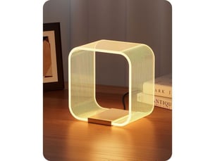 Lampe led de chevet edishine 4w 3000k, acrylique et aluminium