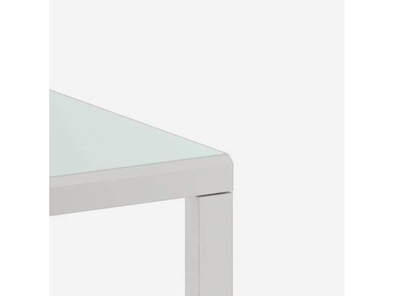  Table extensible en verre trempé 90163,5x90 bryant - blanc  - Conforama C