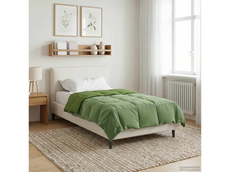  Duvet - couette complet toute l'année 135 x 220 cm 4 saisons vert  - Conforama B