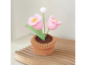Muguet artificiel crocheté, fleurs artificielles, bouquets pour la maison, mariage et fêteblanc