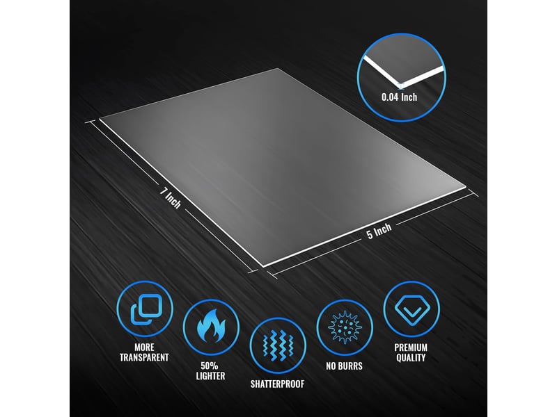 Plaque acrylique transparente plaque plexiglas pour le remplacement du verre 10 pièces 180 x 130 x 1mm  - Conforama B