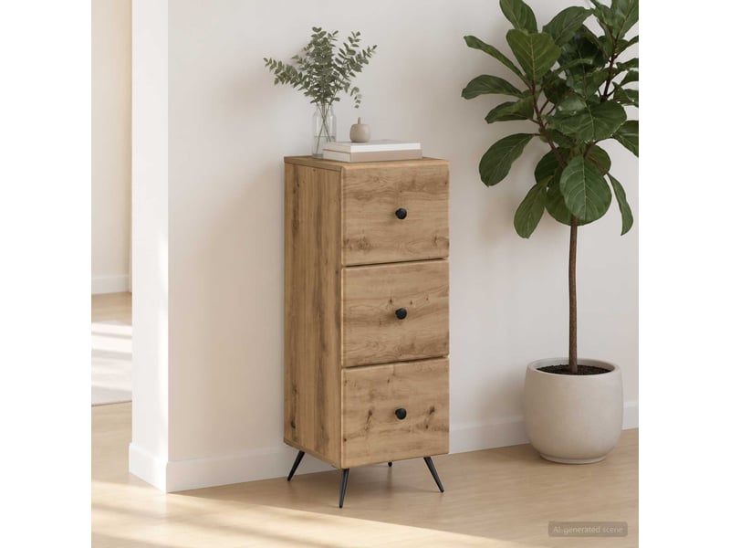  Armoire de rangement bureau, armoire à tiroirs 33 x 34.5 x 90 cm bois d'ingénierie shl596  - Conforama B