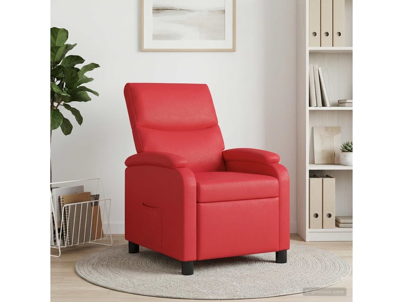 Vidaxl fauteuil inclinable rouge simili cuir - Conforama B