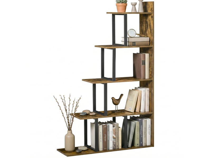  Bibliothèque en aggloméré de style vintageindustriel 102 x 30 x 160 cm  - Conforama A