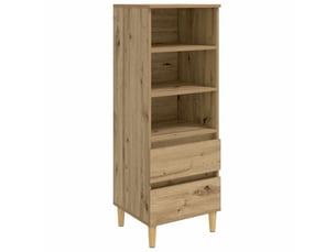 Buffet - haut armoire chêne artisanal 40 x 36 x 110 cm bois d'ingénierie
