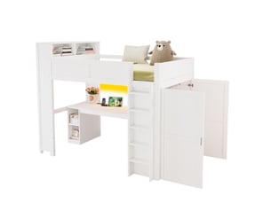 Lit combiné 90x200 cm MODFU coloris blanc