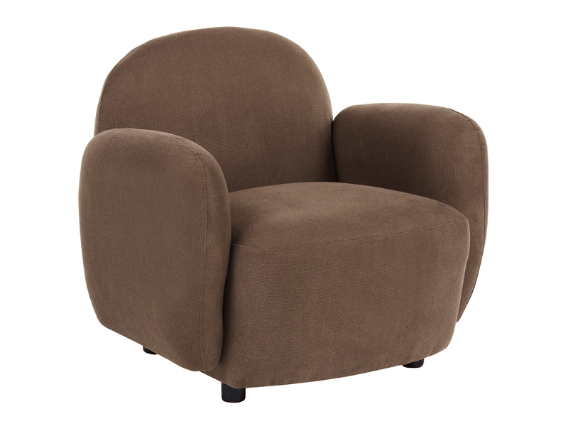  Fauteuil jule tissu marron  - Conforama A