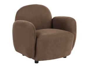 Fauteuil jule tissu marron