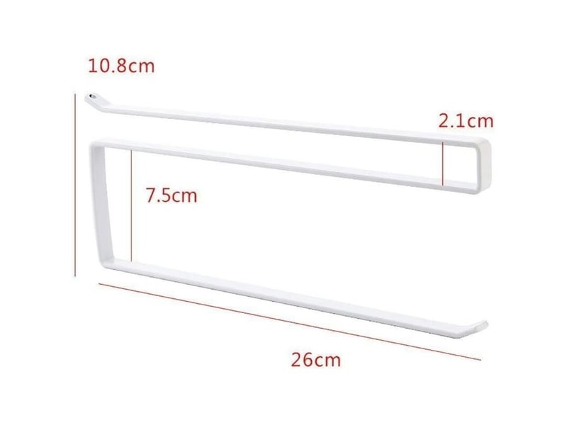  Porte‑rouleau adhésif pour armoire, 2 porte‑serviettes sans perçage, adapté cuisine et salle de bain  - Conforama B