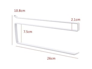 Porte‑rouleau adhésif pour armoire, 2 porte‑serviettes sans perçage, adapté cuisine et salle de bain