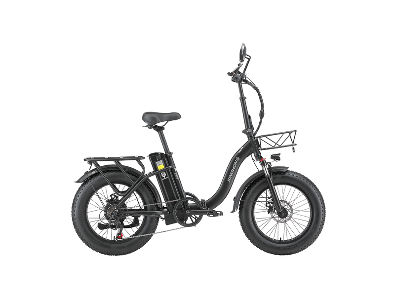  Vélo électrique pliant sinohon b20, 20po fat bike, 7 vitesses, noir  - Conforama E