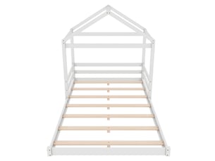 Lit cabane 140x200 cm MAISONORA   coloris blanc