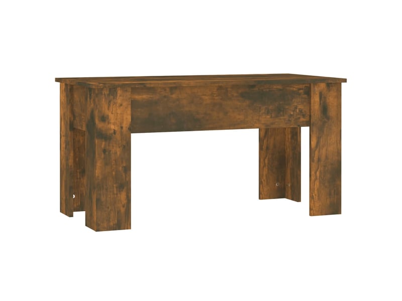  Table basse rectangulaire | table de salon chêne fumé 101x49x52 cm bois d'ingénierie shl3886  - Conforama E