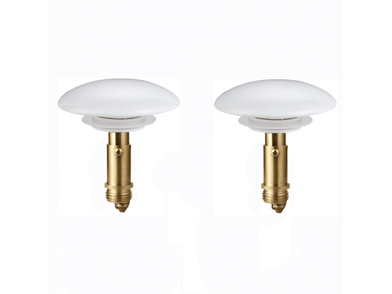  Lemroe 2 pcs bouchon de vidange en cuivre,anti-fuite,filtre de vidange d'évier avec couvercle en céramique (blanc + or,taille : 6,6 cm)  - Conforama A