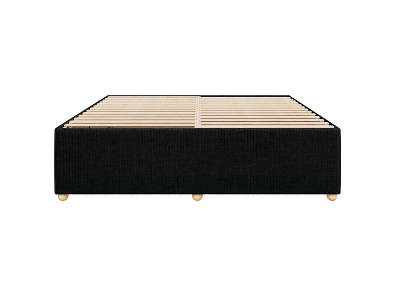  Lit double- lit adulte -  cadre de lit sans matelas noir 200x200 cm tissu  - Conforama C