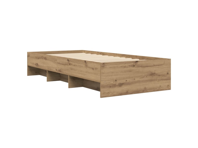  Lit simple- lit adulte -  cadre de lit chêne artisanal 80 x 200 cm bois d'ingénierie  - Conforama B