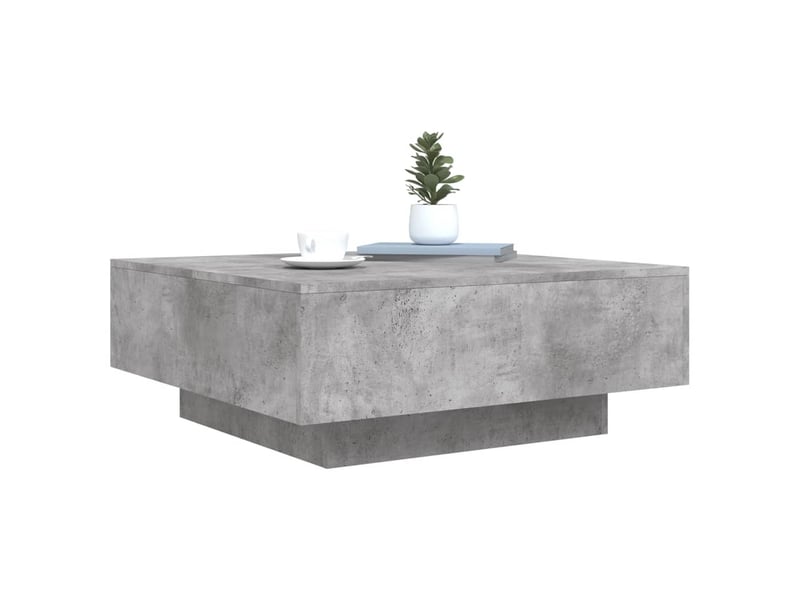  Table basse - table de salon - table à thé gris béton 80x80x31 cm bois d'ingénierie  - Conforama D