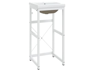 Cadre de lavabo de salle de bain vasque à encastrer blanc fer shl4540