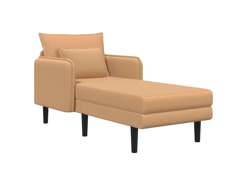  Vidaxl grande méridienne beige bouclé  - Conforama A
