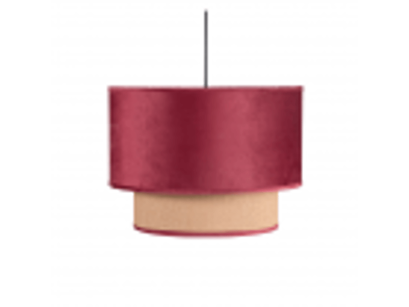  Suspension fabrilamp nerva bordeaux 1 x e27 ø 40 cm 130291007 - Conforama B
