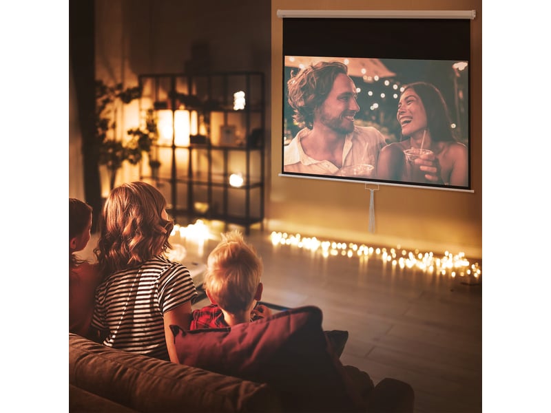  Écran de projection tv et home cinema 80 pouces 16:9 4k hd, 187 x 8 x 150 cm, fixation mural ou plafond  - Conforama D