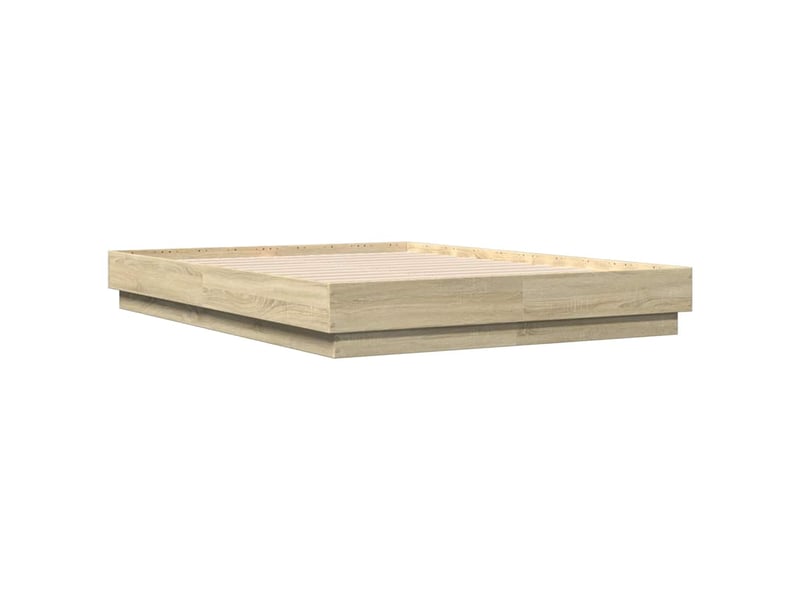 Lit double- lit adulte -  cadre de lit sans matelas chêne sonoma 120x190 cm  - Conforama B
