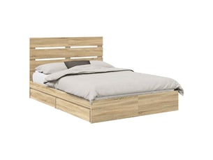 Lit 2 places 140x190 cm    coloris marron