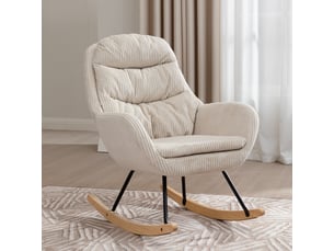 Fauteuil fixe <strong>TCQPZ</strong> Velours côtelé beige