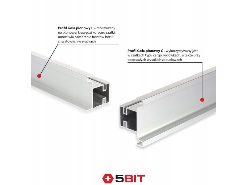 Profil gola l blanc, 2x2,95m, sans poignées  - Conforama D